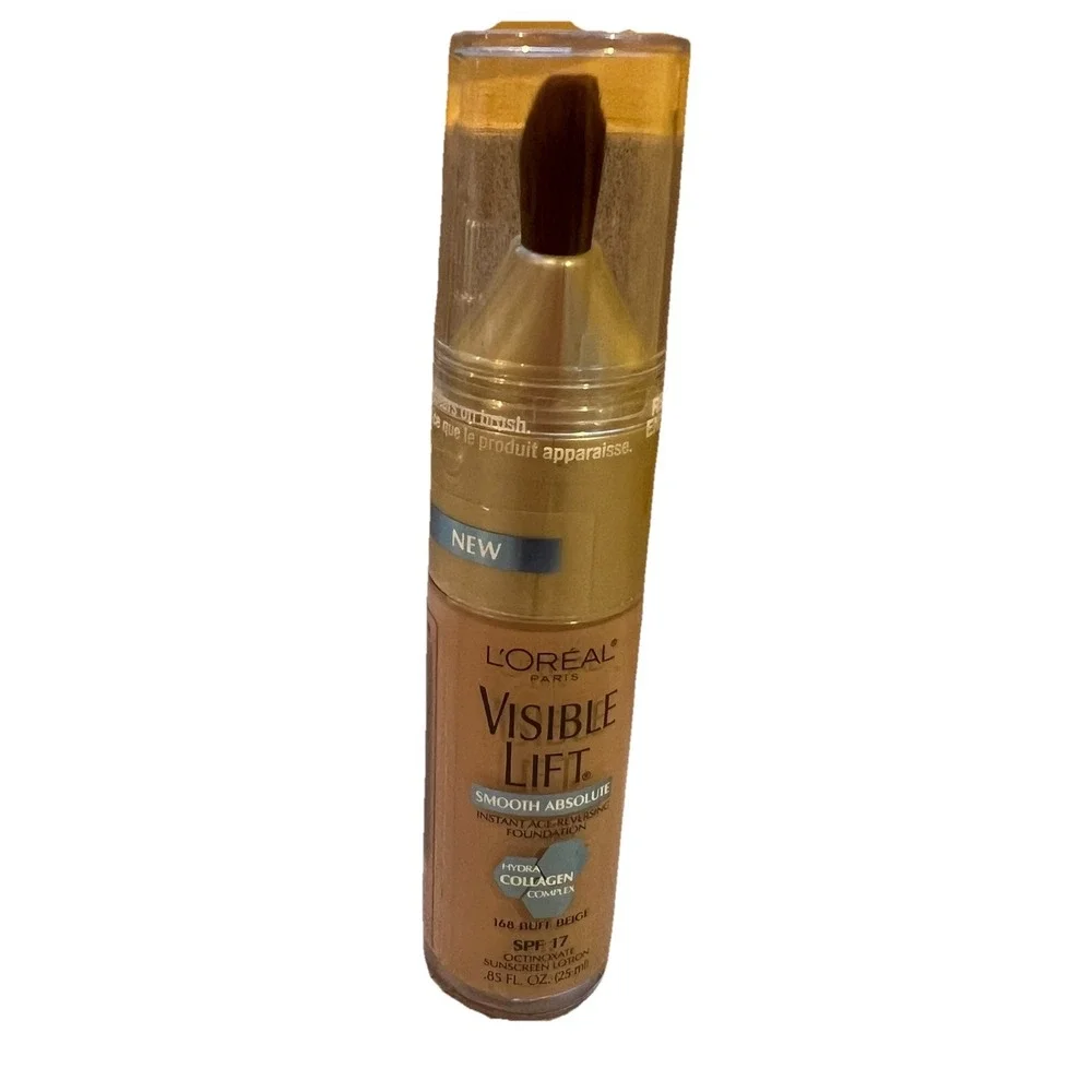 L'OREAL Visible Lift Smooth Absolute Foundation Buff Beige #168 New Sealed